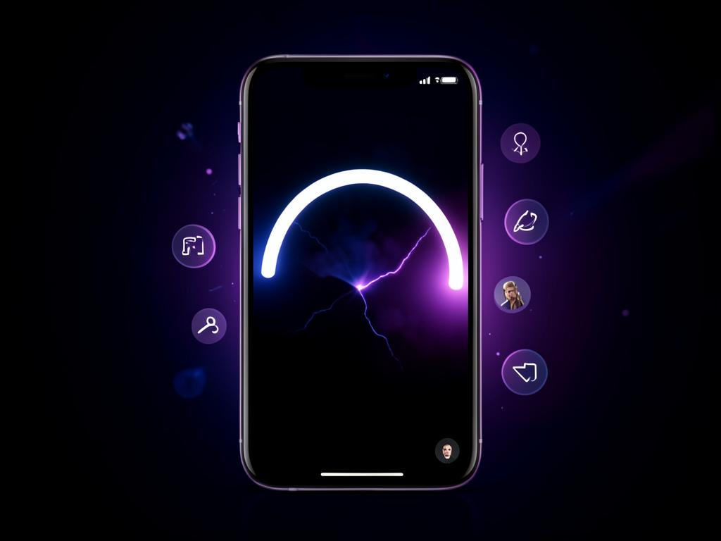 Celular en vertical mostrando contenido de video con iconos de interacción